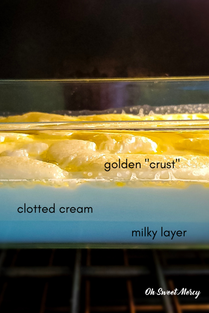 Layers of the clotted cream