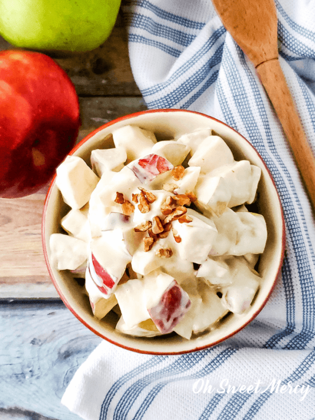 CREAMY AUTUMN APPLE SALAD THM E, LOW FAT, HEALTHY CARBS RECIPE Oh