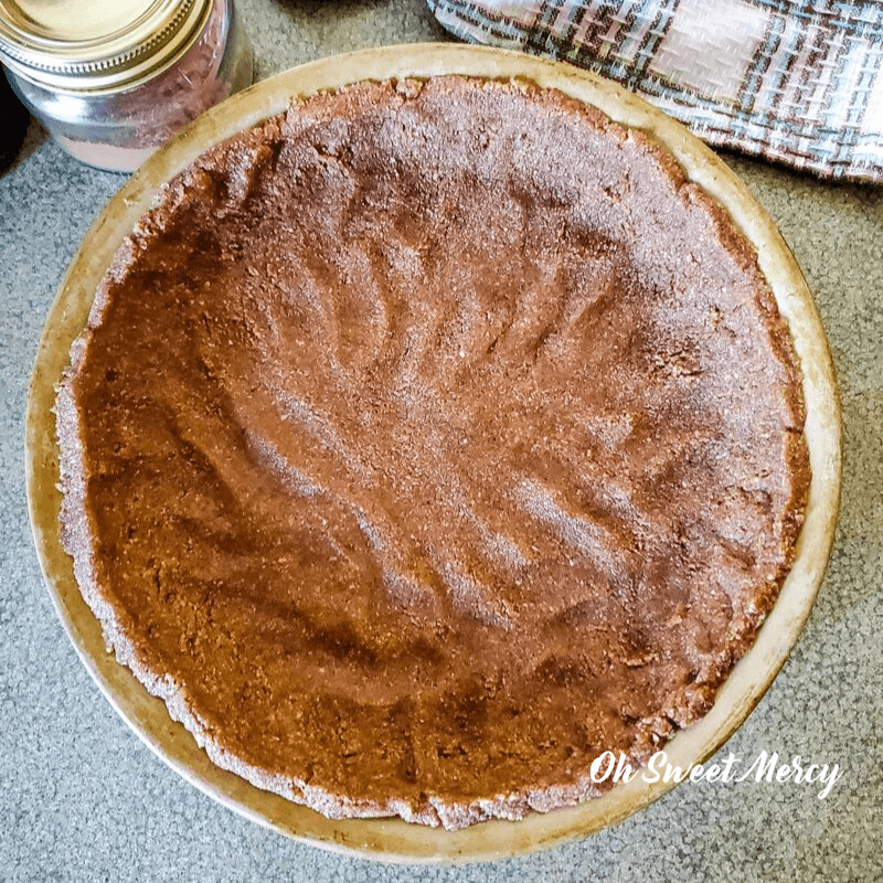 prepared low carb no bake gingersnap pie crust