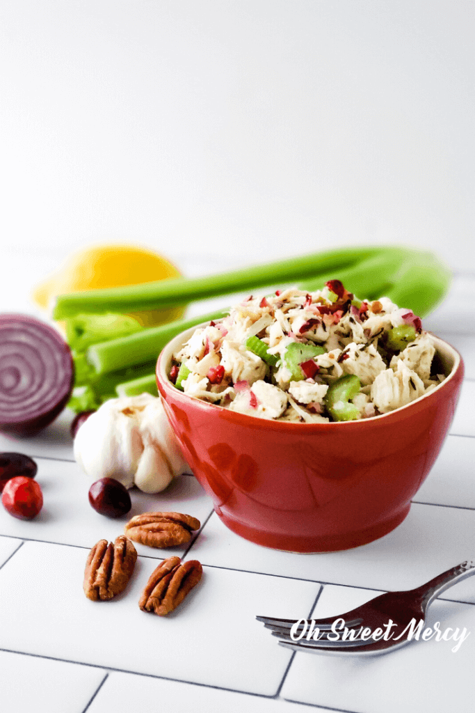 Bowl of turkey salad