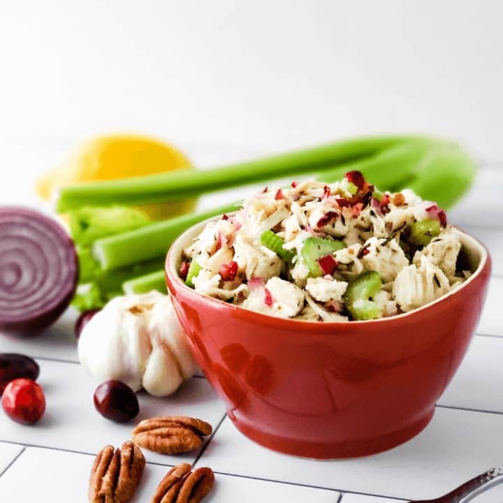 Bowl of turkey salad