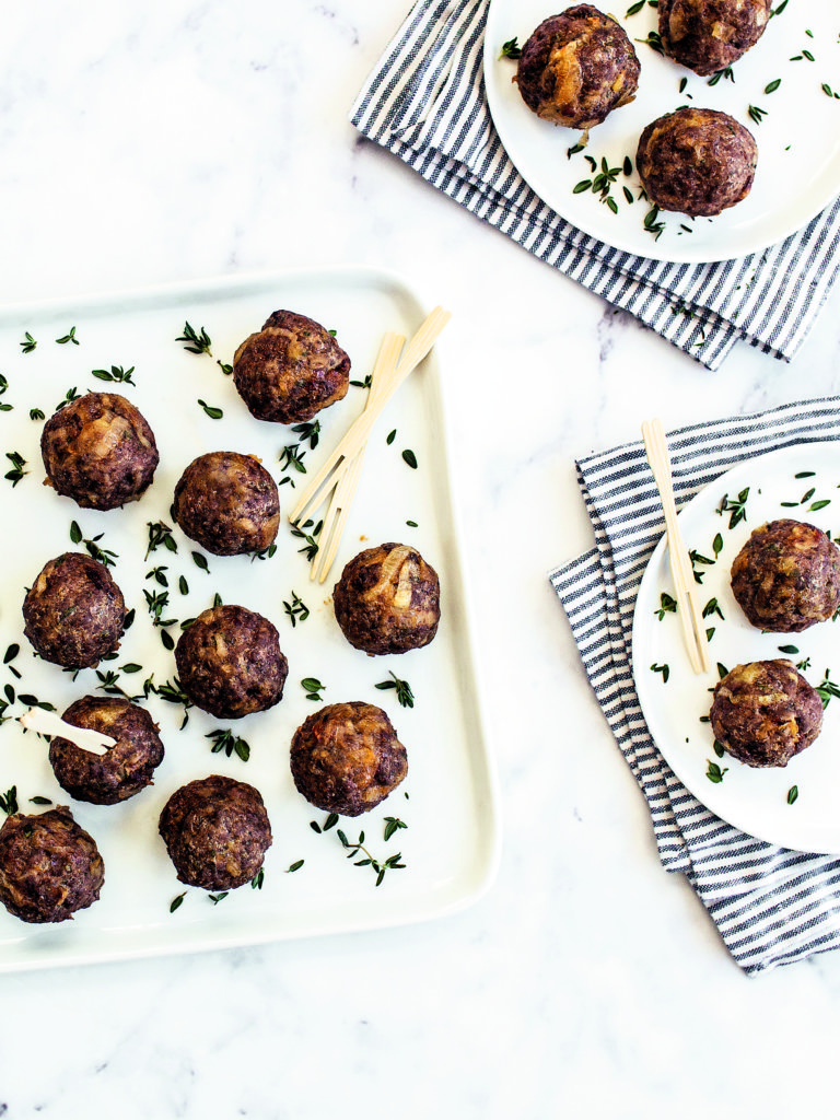 caramelized onion meatballs from the Wholesome Yum Easy Keto Cookbook