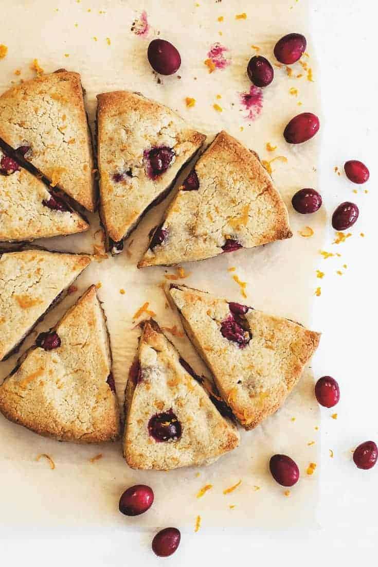 Cranberry Orange Scones from Wholesome Yum's Easy Keto Cookbook