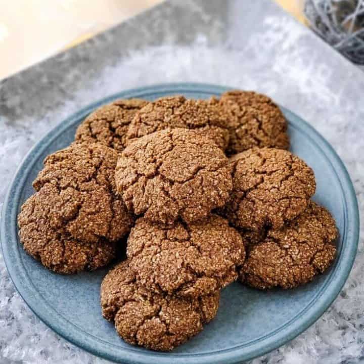 Plate of Ginger Molasses Cookies