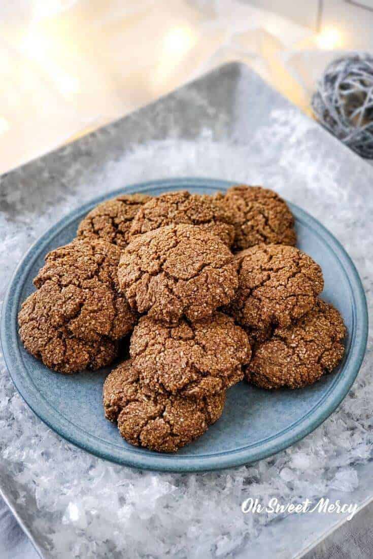 Plate of Ginger Molasses Cookies