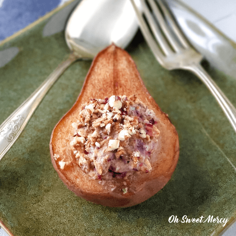 Spiced Stuffed Baked Bears with a gummy filling. Don't add yogurt to the filling before baking!