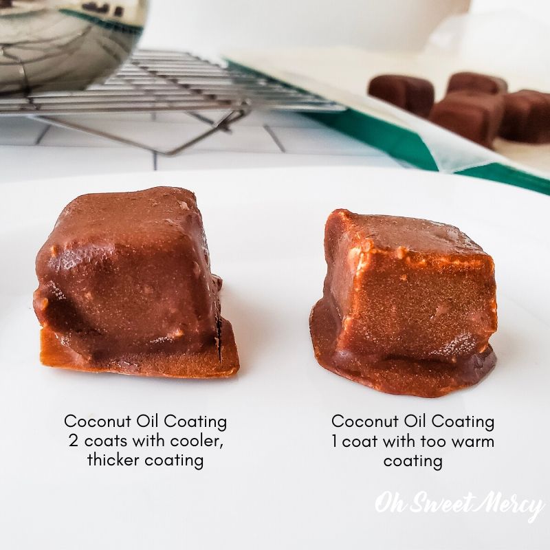 Coconut oil coating comparison