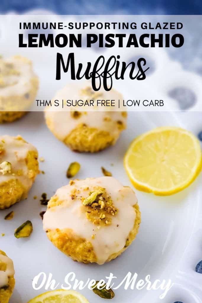 GLAZED LEMON PISTACHIO MUFFINS PINTEREST PIN