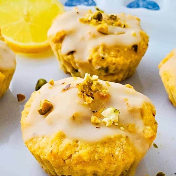 Delicious Glazed Lemon Pistachio Muffins