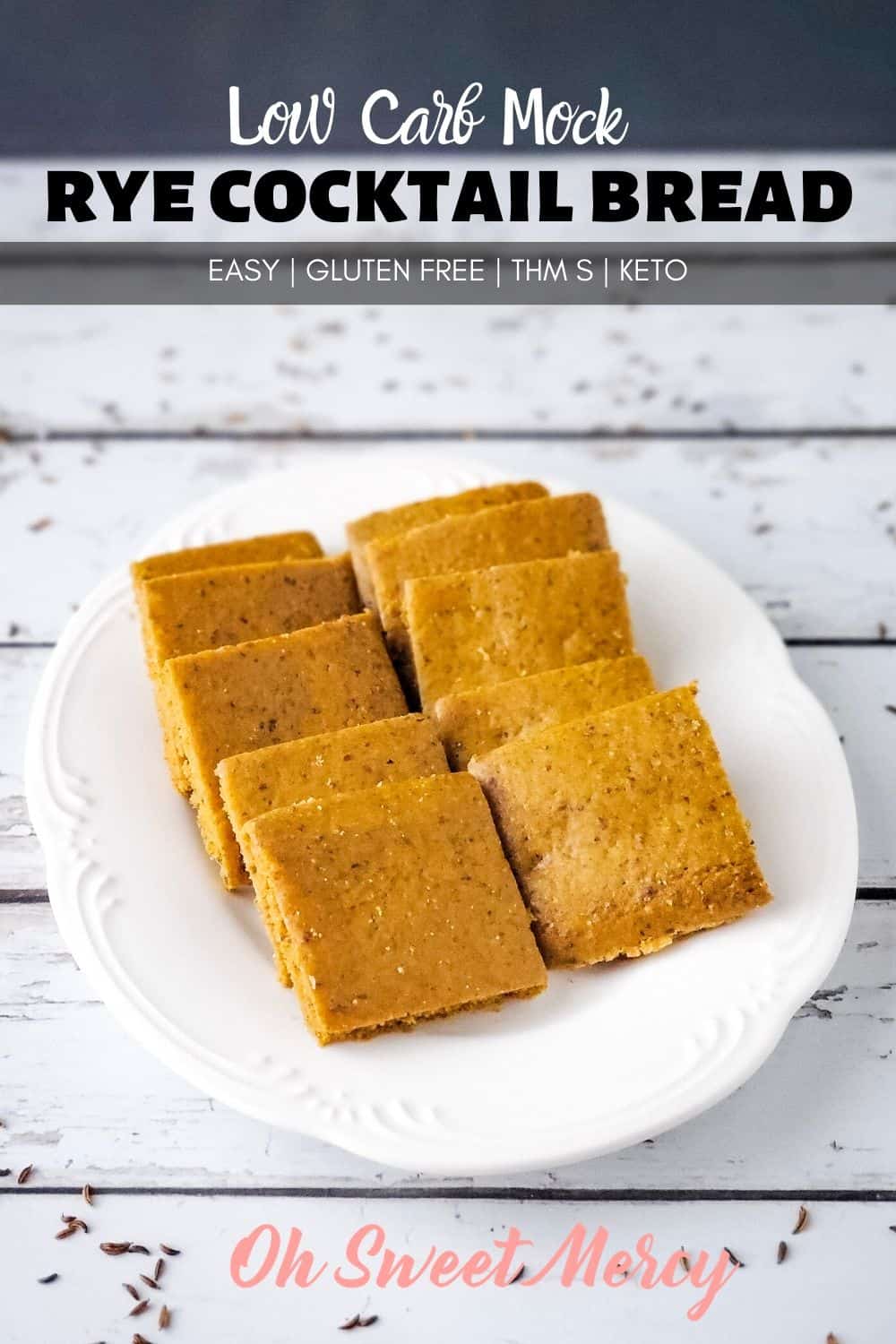 Mock Rye Cocktail Bread Low Carb, THM S Oh Sweet Mercy