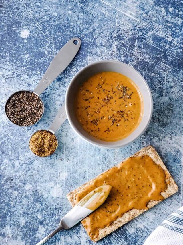 HOW TO MAKE PEANUT BUTTER WITH FLAX AND CHIA SEEDS THM S