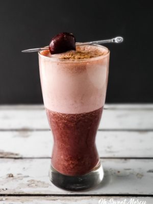 Black Forest Cherry Shake in a glass