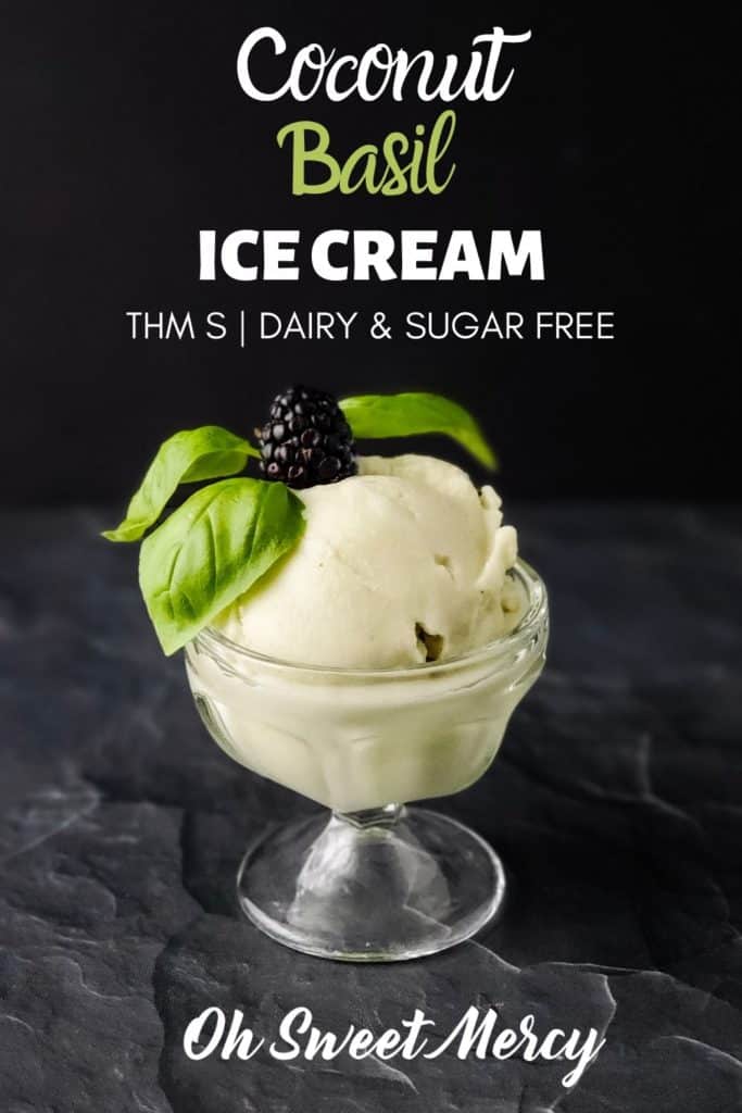 COCONUT BASIL ICE CREAM PINTEREST PIN