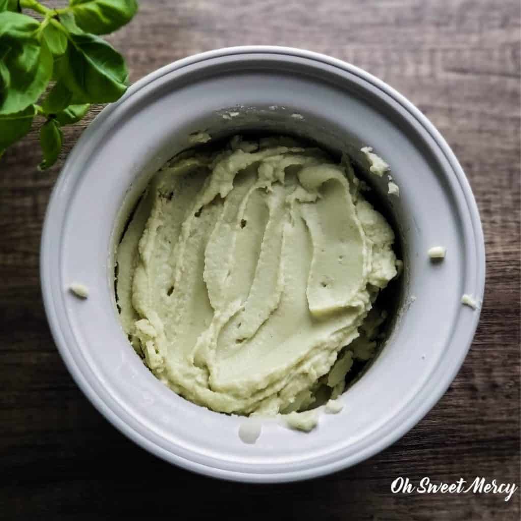 Churned Coconut Basil Ice Cream