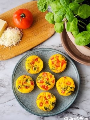 Easy Caprese Egg Cups