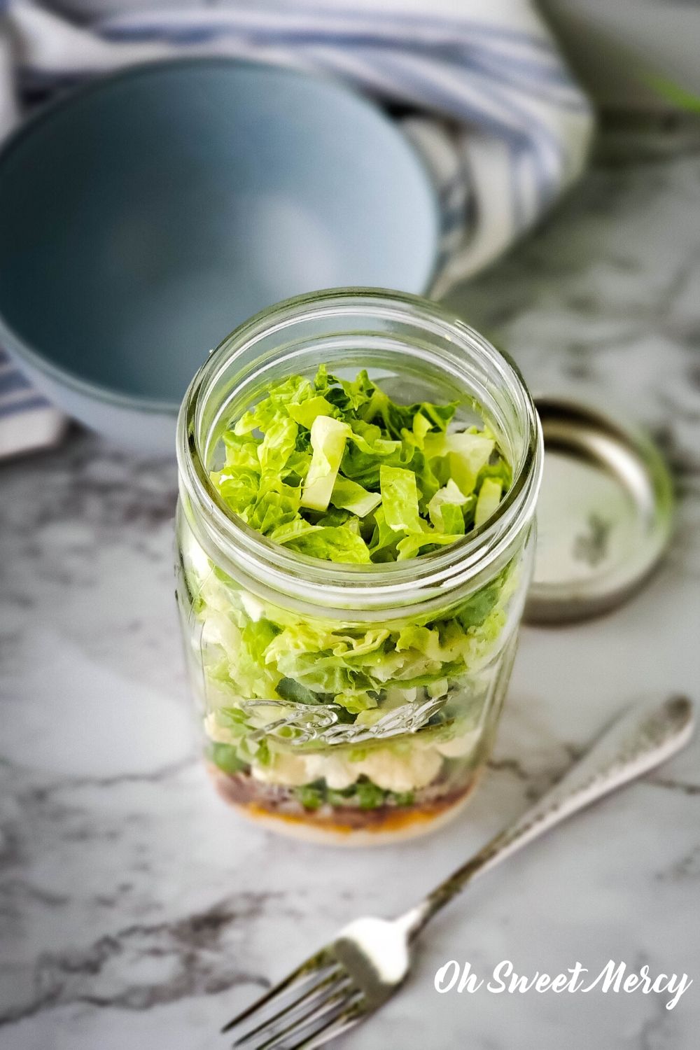 Mason jar 7 layer salad