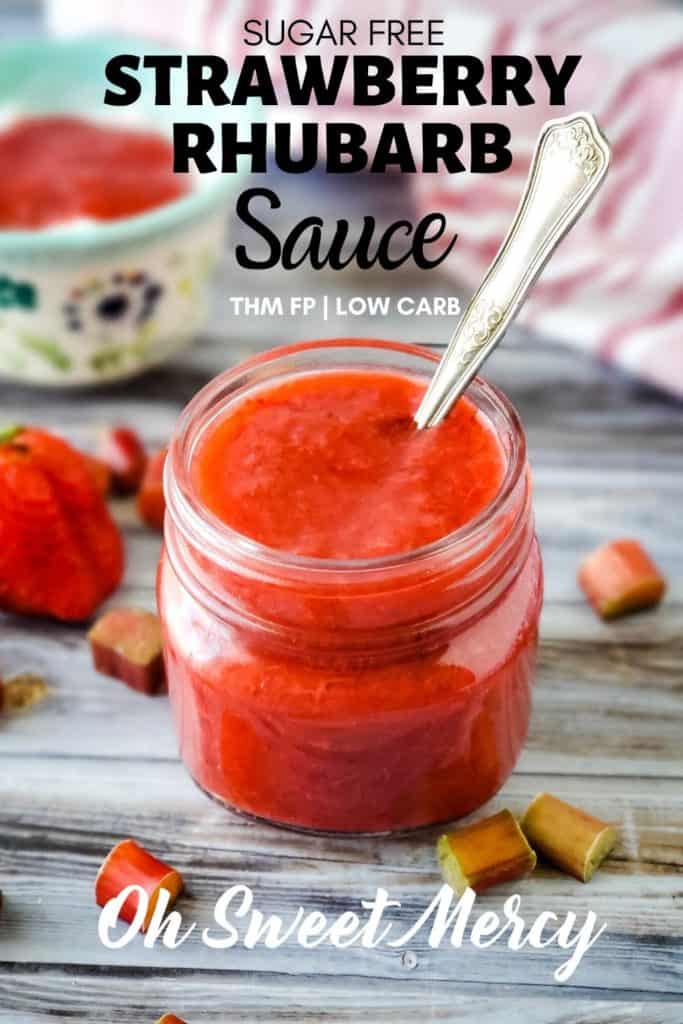 SUGAR FREE STRAWBERRY RHUBARB SAUCE PINTEREST PIN