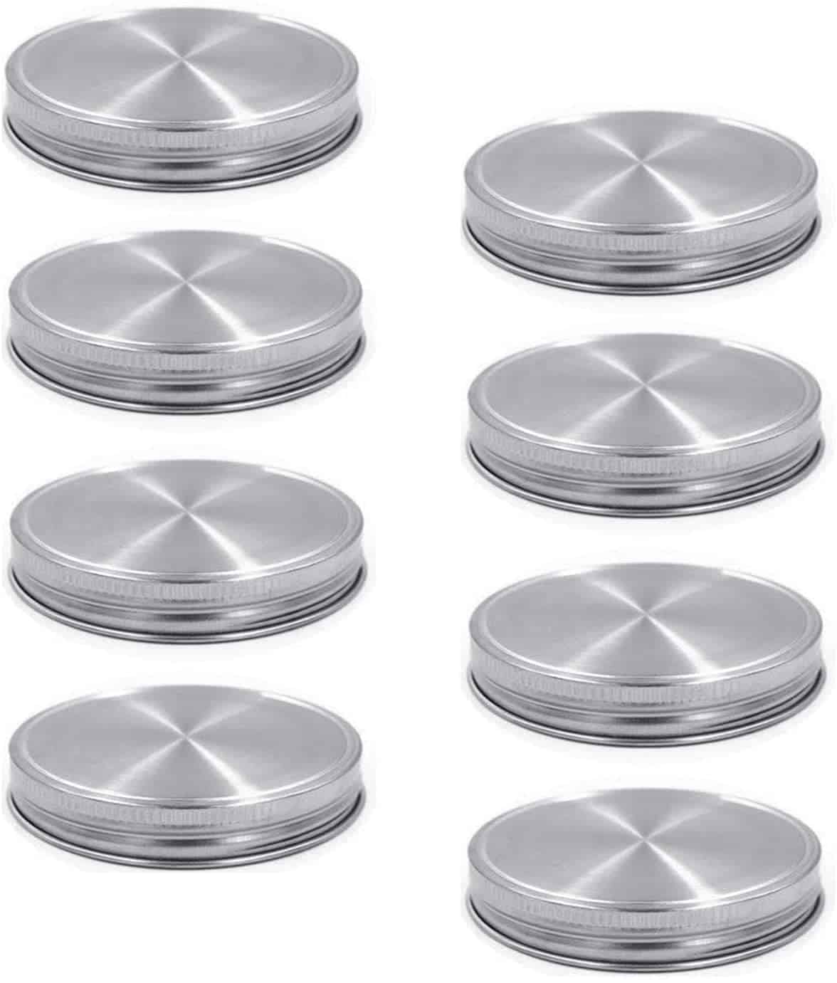 Leakproof Stainless Steel Wide Mouth Mason Jar Lids
