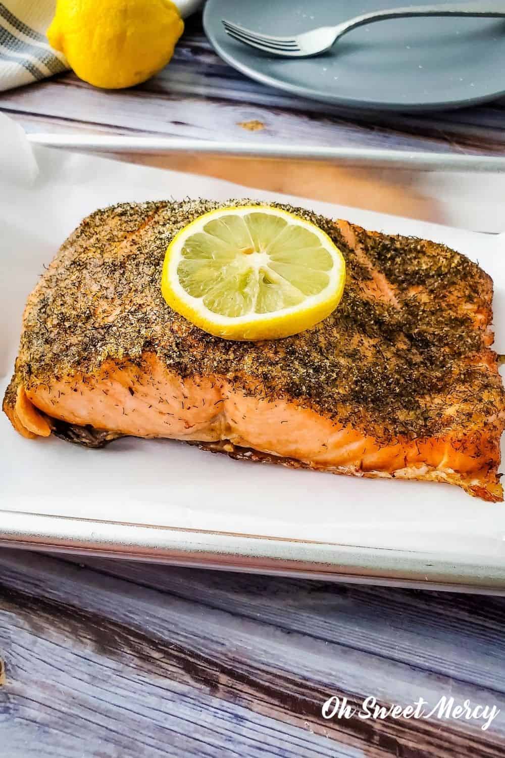 Lemon Dill Air Fryer Salmon THM FP or S Oh Sweet Mercy