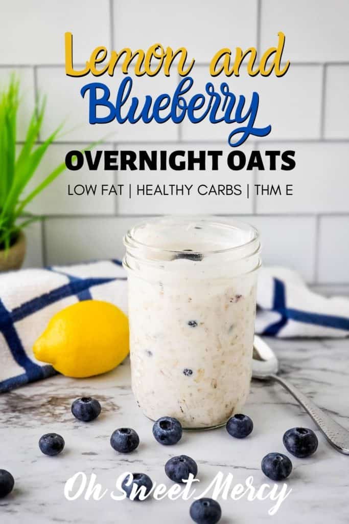 Pin Me! Lemon and Blueberry Overnight Oats Pinterest Image