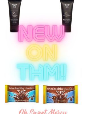 New THM Products Launch collage: pure milk cleansing creams, new chocolate bars