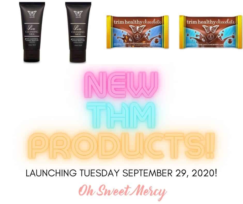 New THM products launching 9-29-20: Pure Cleansing Milk, unscented or Natural Orange, THM Dark Chocolate bars, plain or almond