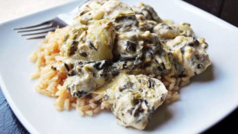 Image for Slow-Cooker Chicken with Spinach and Artichokes