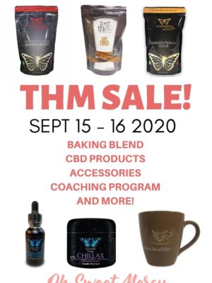 THM sale notice with product photos: 48 hour sale starts September 15 2020