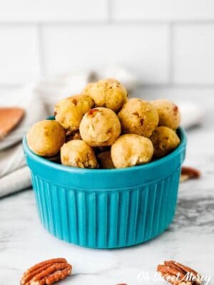 bowl of protein balls