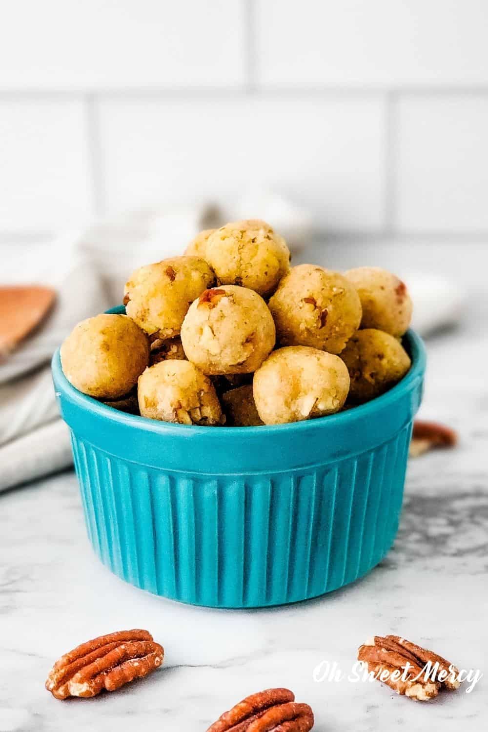 Butter Pecan Protein Balls THM S, Dairy Free Oh Sweet Mercy