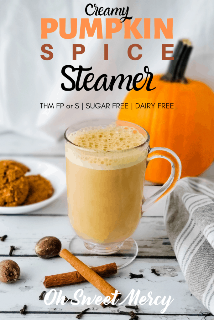 Pinterest Pin Image for this Pumpkin Spice Steamer Recipe