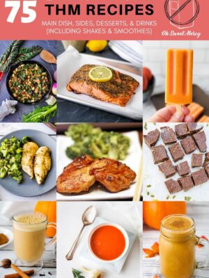 Collage of dairy free recipes for THM