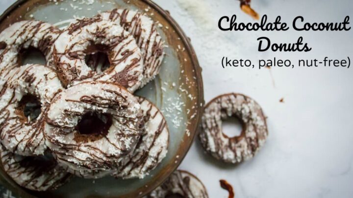 Image for Keto Chocolate Coconut Donuts (nut-free, dairy-free, paleo)