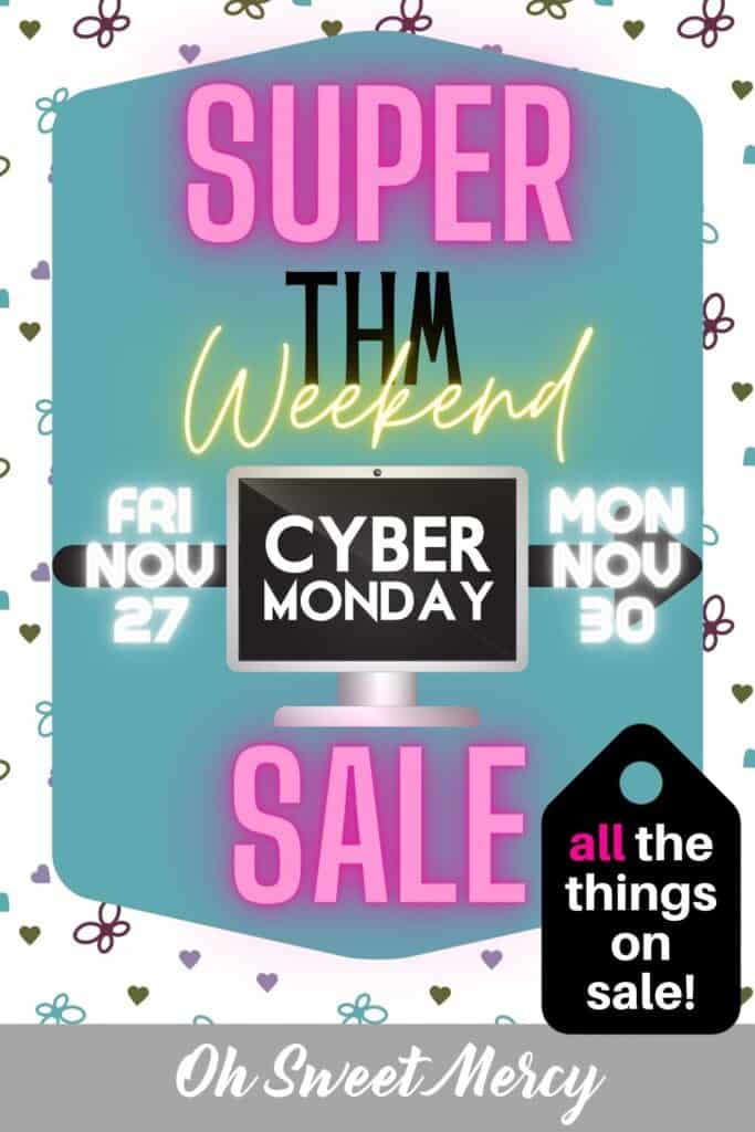 Graphic showing Super THM Cyber Monday Sale dates Nov 27 through Nov 30 2020