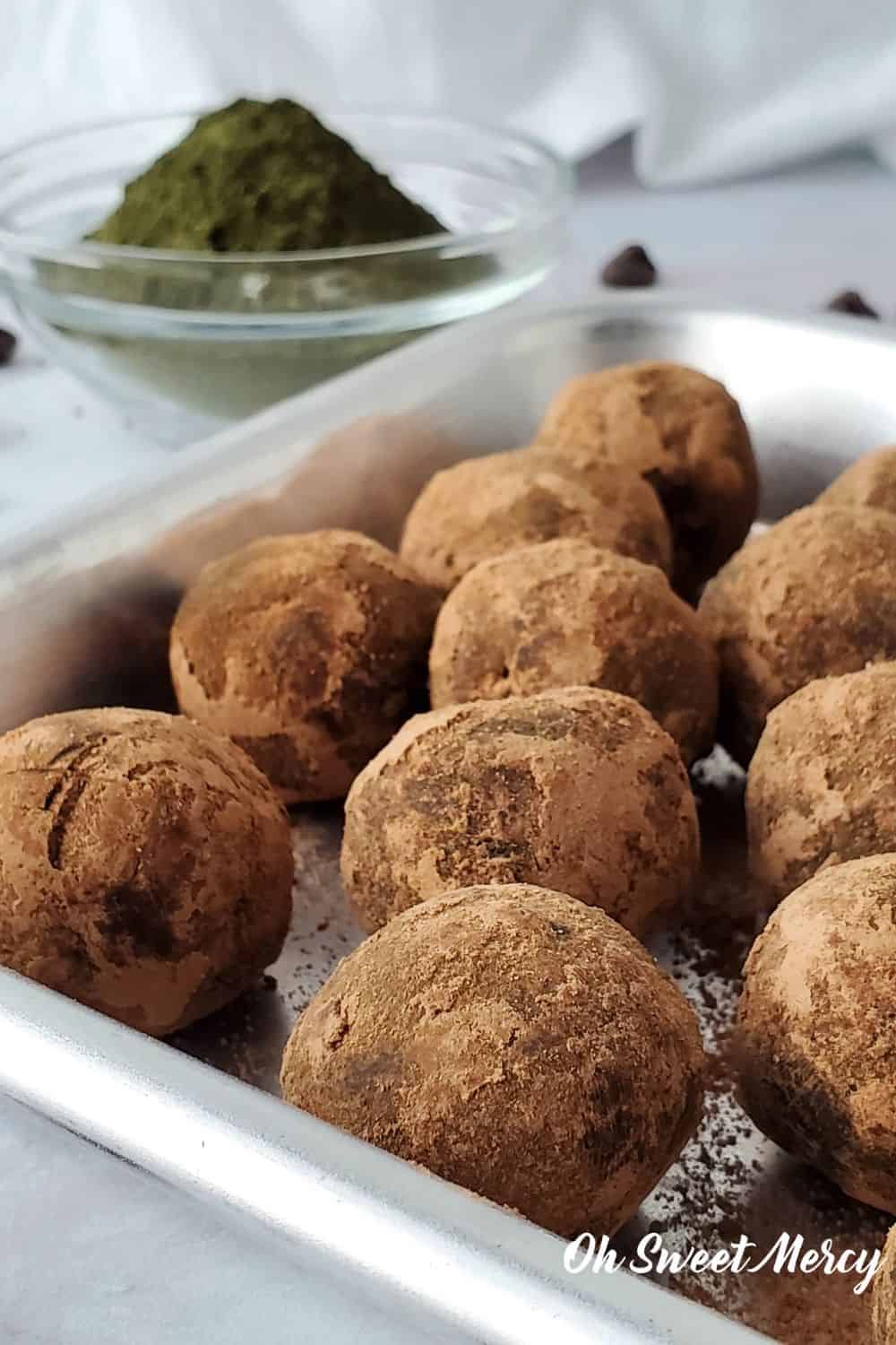 Secret Peppermint Chocolate Protein Balls THM S, Low Carb Oh Sweet