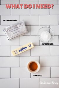 Easy Sugar Free Cream Cheese Frosting | THM S, Low Carb - Oh Sweet Mercy