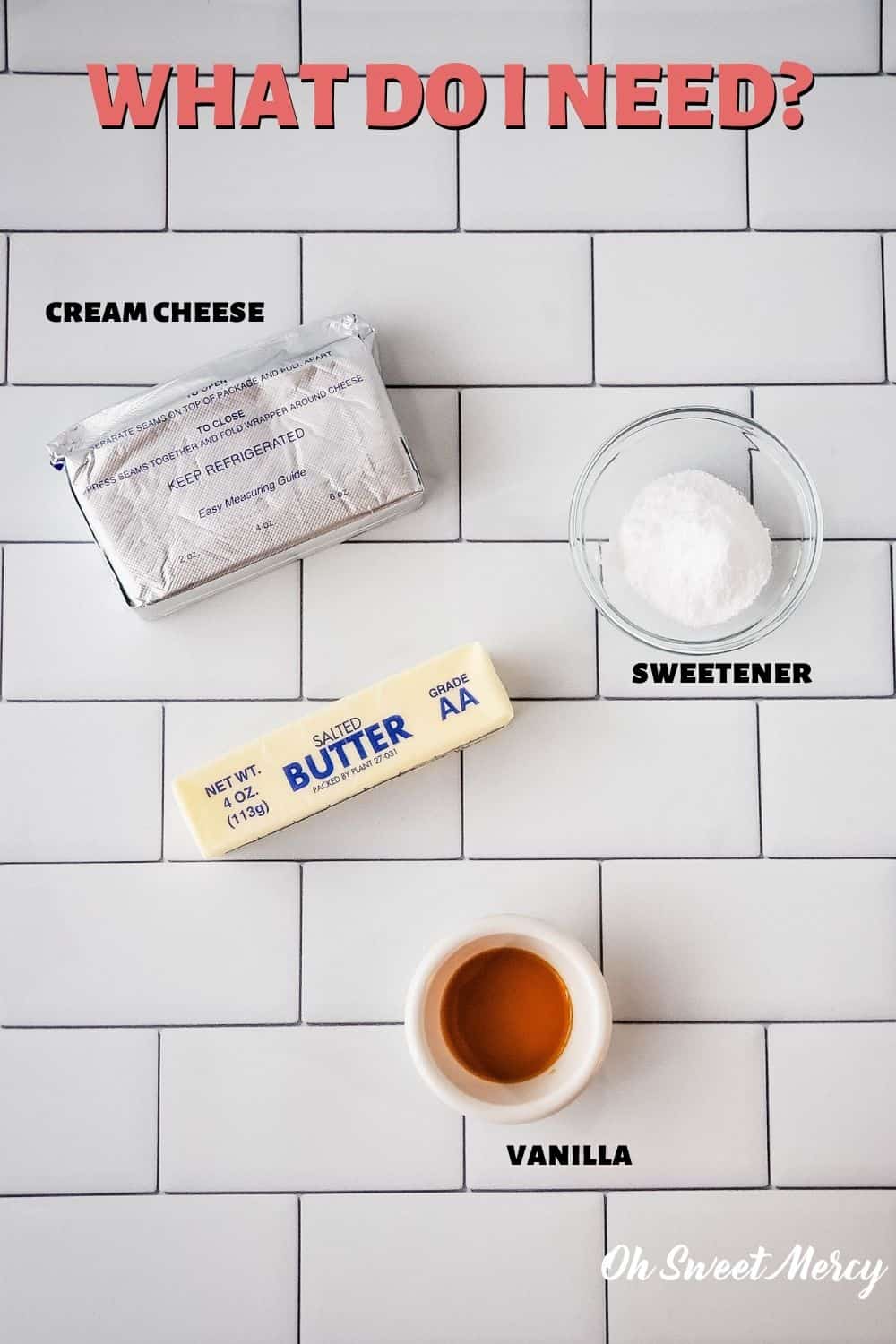 Easy Sugar Free Cream Cheese Frosting | THM S, Low Carb - Oh Sweet Mercy