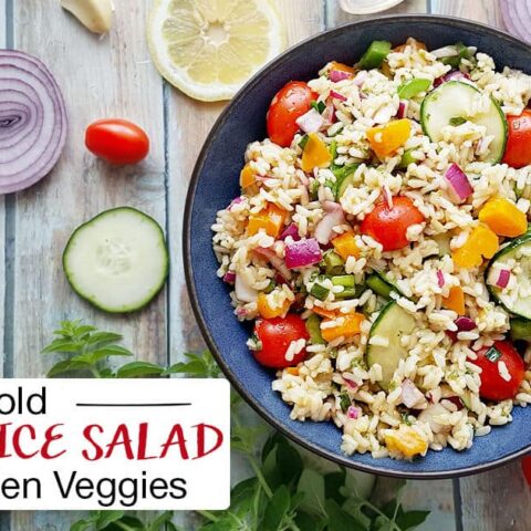 Image for Cold Brown Rice Salad With Garden Veggies (THM:E)