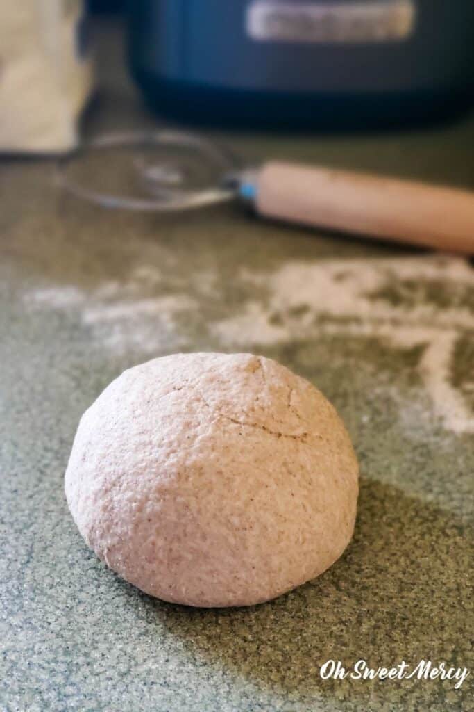 Smooth, kneaded dough ball