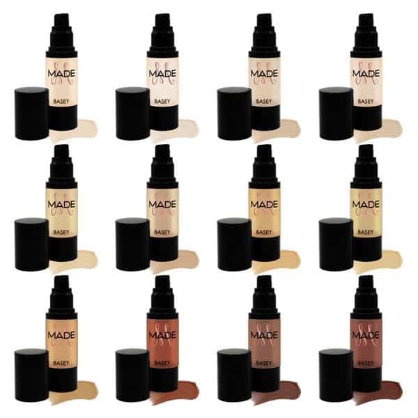 MADE foundation in various shades