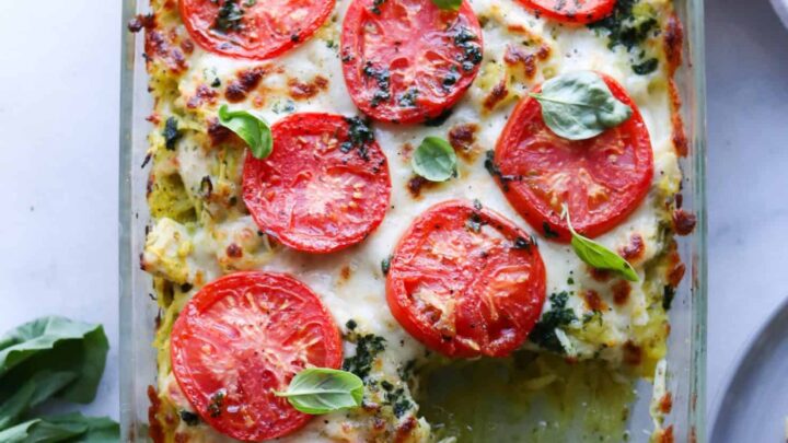 Image for Low Carb Pesto Chicken & Spaghetti Squash Bake