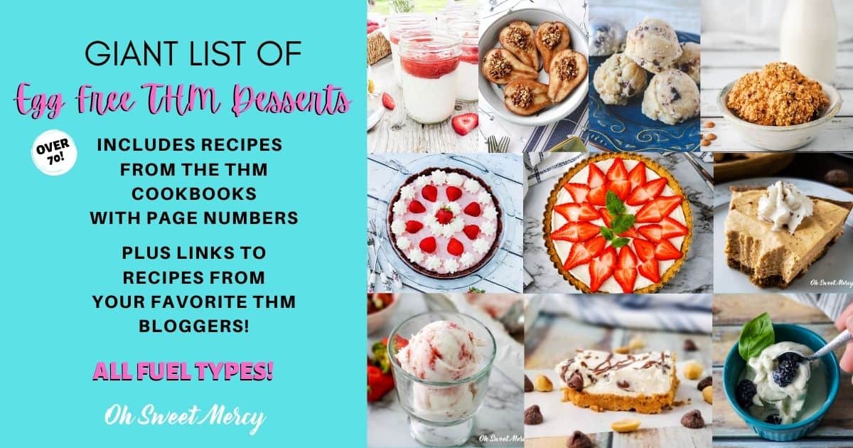 Egg Free Desserts for Your Trim Healthy Mama Menu Oh Sweet Mercy
