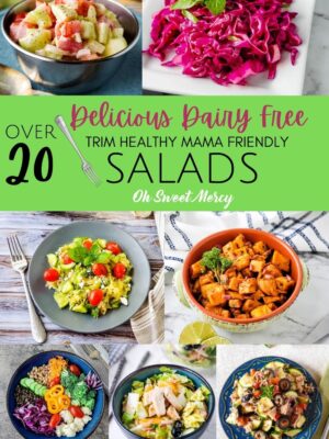 Pinterest Pin Image for Over 20 Delicious Dairy Free Salads